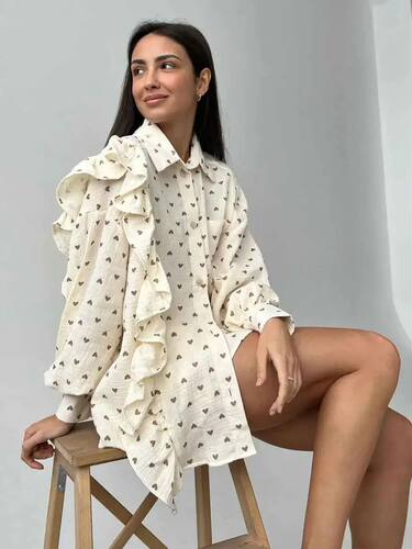 Wolfeel Women Spring Summer 100% Cotton Shorts Suit Office L