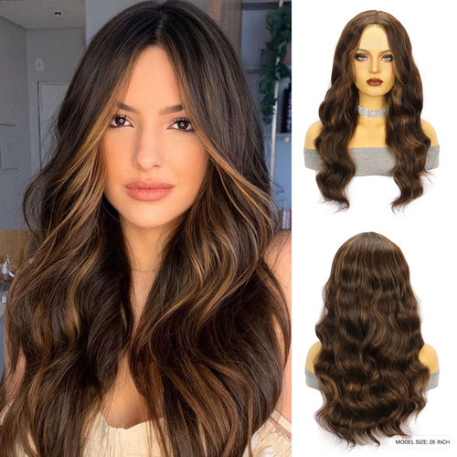 Brown Long Straight Hair, Big Wavy Long Curly Hair, Chemical
