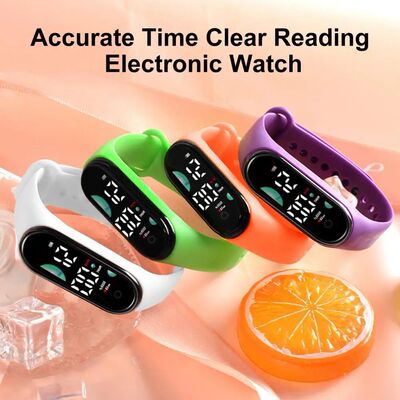 Kids Electronic Watch Sports Waterproof Large Font Screen LE