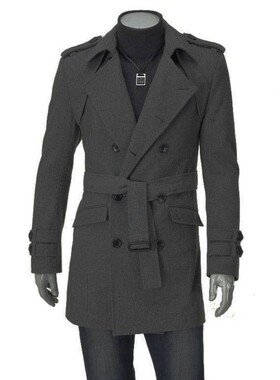 Men's Korean Style Coat, Fashionable Windbreaker With Epaule