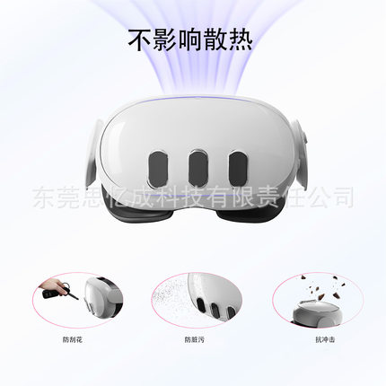 Suitable For Meta Quest 3 Transparent Main Case, Anti-collis