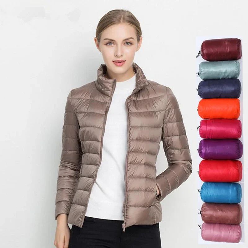 Women Spring Jacket Fashion Short Ultra Lightweight Packable