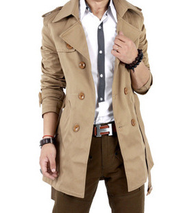On Behalf Of Men, New rench Coats, Slim Fit, Korean Double-b