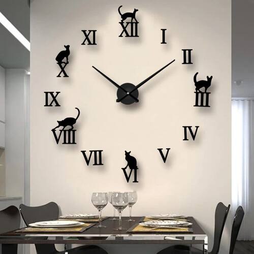 2024 NEW Large Wall Clock Quartz Needle 3D DIY Decorative Ki