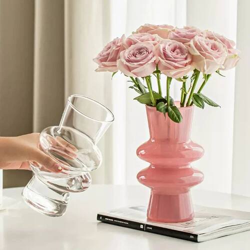 Nordic Glass Flower Vase Table Decorative Vases for Flower D
