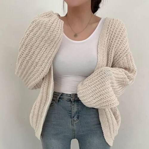 Vintage Women Cardigan Sweater Harajuku Lantern Sleeve Casua
