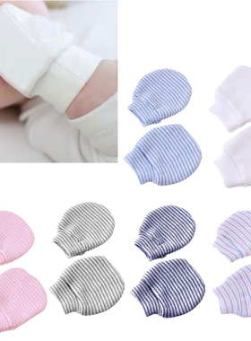 3 Pair/set Simple Cute Baby Knitting Mitten Newborn Anti-eat