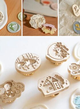 Vintage Stamps Print Head Flower Series Wax Seal Head Stamp