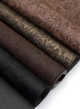 30x140cm Swirls Bump Textured Faux Leather Synthetic Leather