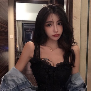 rave电音节酒吧蹦迪上衣服性感蕾丝花边吊带背心修身显瘦抹胸衣潮