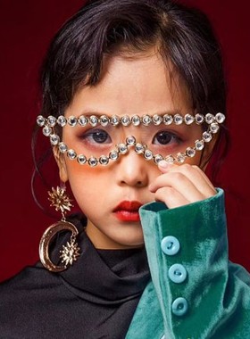 三角形儿童走秀眼镜夸张男童女童