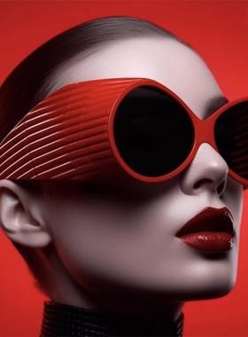 超大夸张科技感墨镜网红太阳镜女