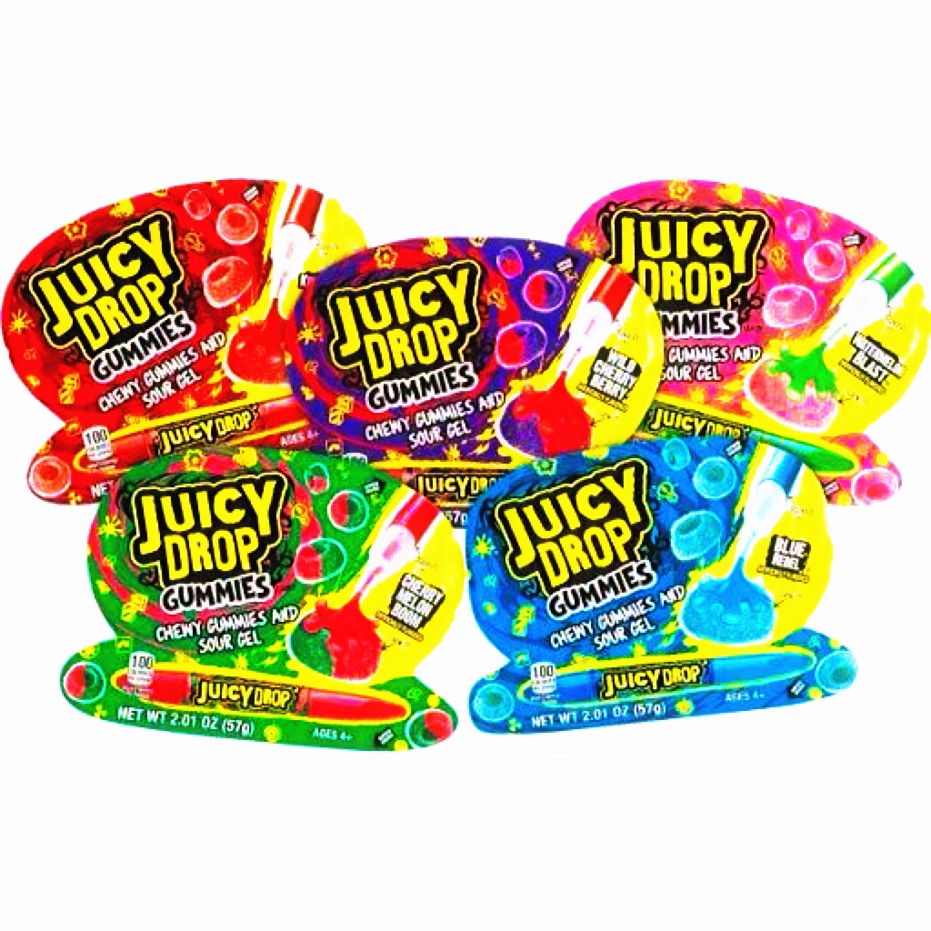 现货Juicydrop果汁酸酱挤压笔软糖蘸酱趣味网红零食浓缩酸甜可乐