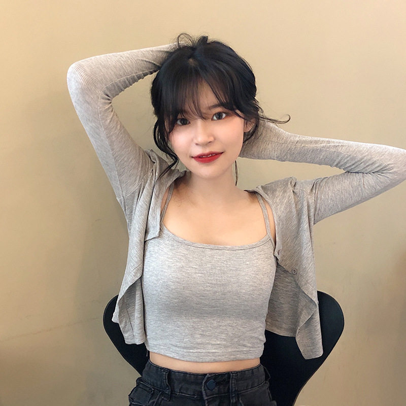 辣妹短款上衣女春季秋薄