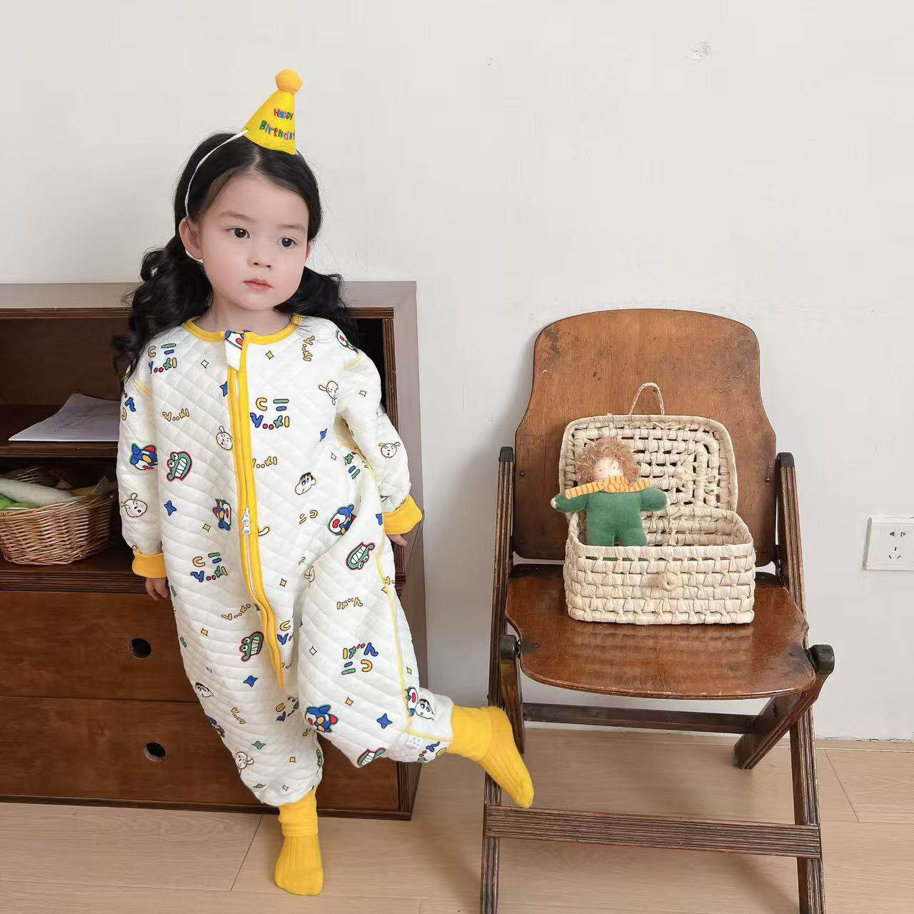 儿童分腿空调防踢被神器冬款男孩宝宝连体衣男童婴儿连体睡衣儿童