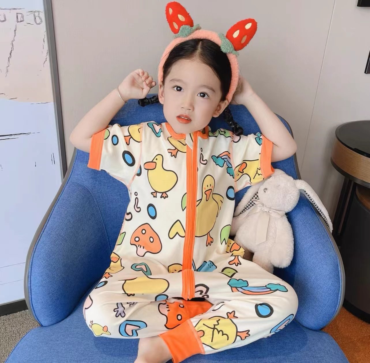 儿童连体睡衣男童夏季纯棉薄款空调服防踢连身衣女孩宝宝短袖爬服,童装/婴儿装/亲子装,家居服连体衣,淘宝优惠券,粉丝福利购,淘宝优惠卷