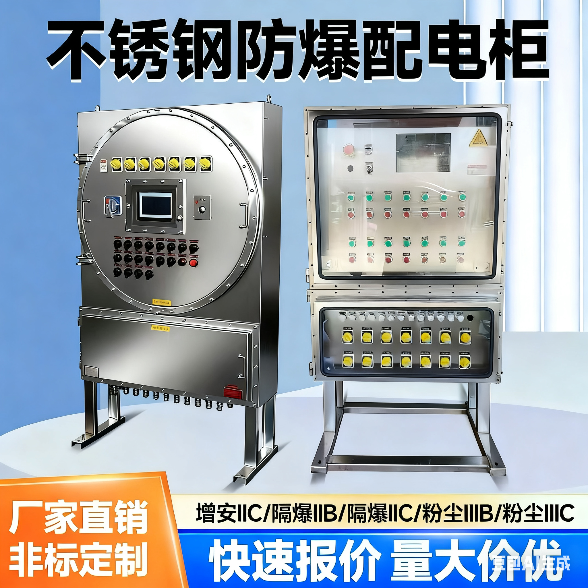 不锈钢防爆配电柜粉尘控制柜电源接线箱动力回路网络电控柜室外