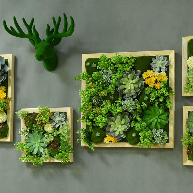 仿真绿植多肉壁挂挂件壁饰立体电表箱遮挡植物墙餐厅墙面装饰