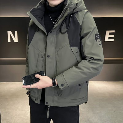 男士冲锋衣羽绒服冬季加厚2025新款潮牌高级感内胆可拆卸工装外套