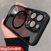 保护套适用 14全包镜头12小众透明防摔plus 苹果15promax手机壳秋冬高级感iphone14pro新款 13黑色磁吸16男士