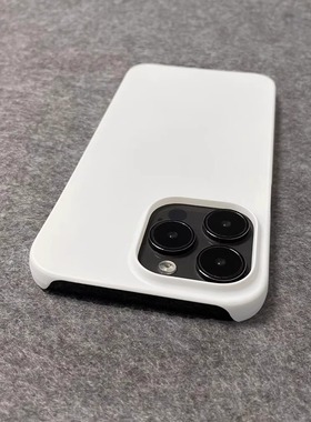 不粘指纹适用小米15/13至尊14红米K80大孔note14/9PRO手机壳12turbo白色PC硬壳civi3薄肤感k50/K30女k40S男款