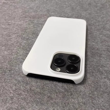 不粘指纹适用小米15/13至尊14红米K80大孔note14/9PRO手机壳12turbo白色PC硬壳civi3薄肤感k50/K30女k40S男款