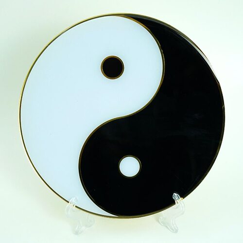 18CM黄铜黑白太极红绿太极红黄太极蓝白太极黄白太极蓝绿太极