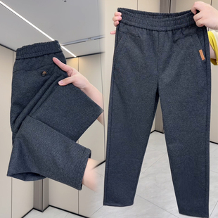 直筒裤 新款 百搭显瘦格子裤 简约萝卜裤 休闲裤 高品质奶奶裤 女春秋季