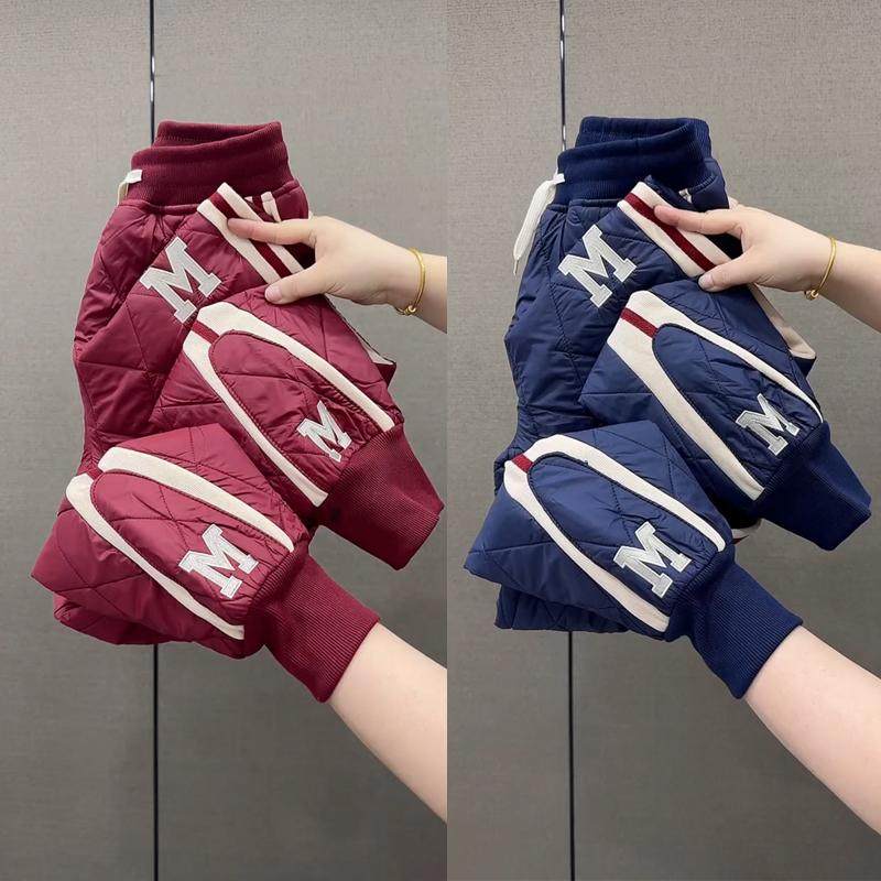 休闲裤女2024冬季新款加绒加厚束脚外穿棉裤百搭显瘦卫裤时尚洋气,女装/女士精品,休闲裤,淘宝优惠券,粉丝福利购,淘宝优惠卷