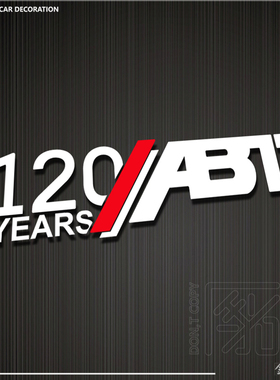 潮流改装ABT斜杠120YEARS汽车装饰贴创意大众高尔夫特惠个性拉花