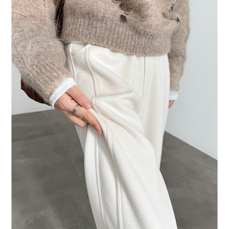 秋冬季新款云朵绒醋酸羊毛阔腿裤