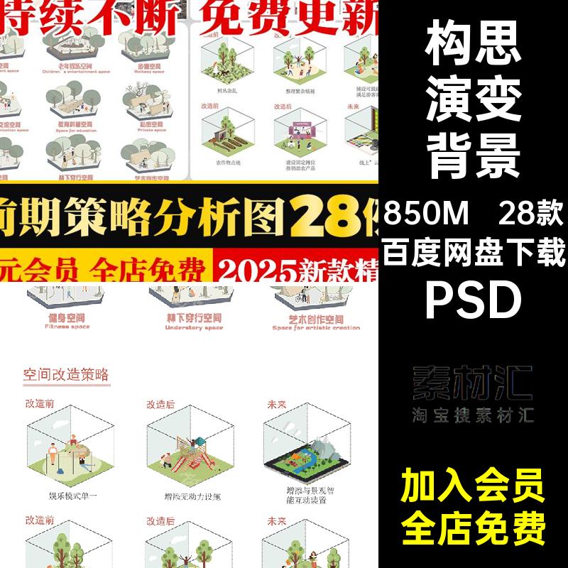 构思演变背景PSD源文件演绎景观概念设计分层前期策略分析图28款