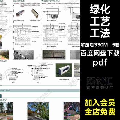 景观设计标准化工艺pdf图集施工技术方案5套文本绿化工法园林植物