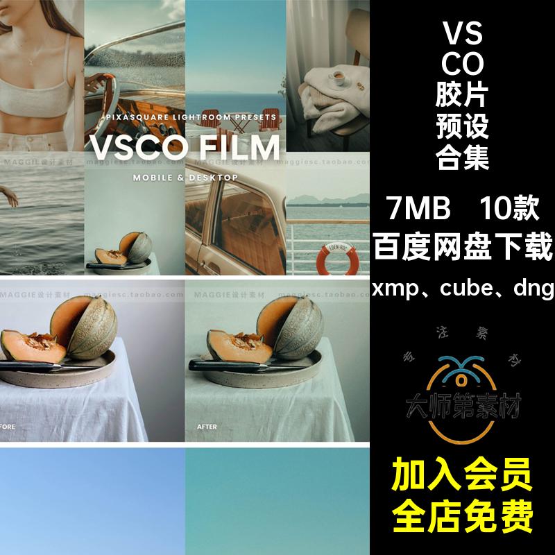 10款日系街拍VSCO胶片预设Pr写真达芬奇滤镜lut调色Lr富士婚礼