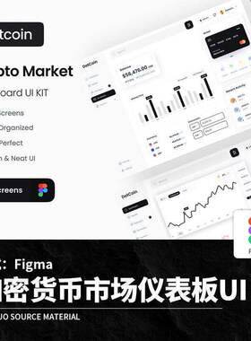 可视化模板货币市场仪表板界面页数据UI货币市场可视化Figm