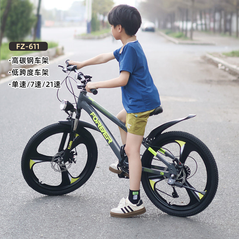 永久儿童自行车6-8-10-12-15岁男孩中小学生变速碟刹女孩山地车