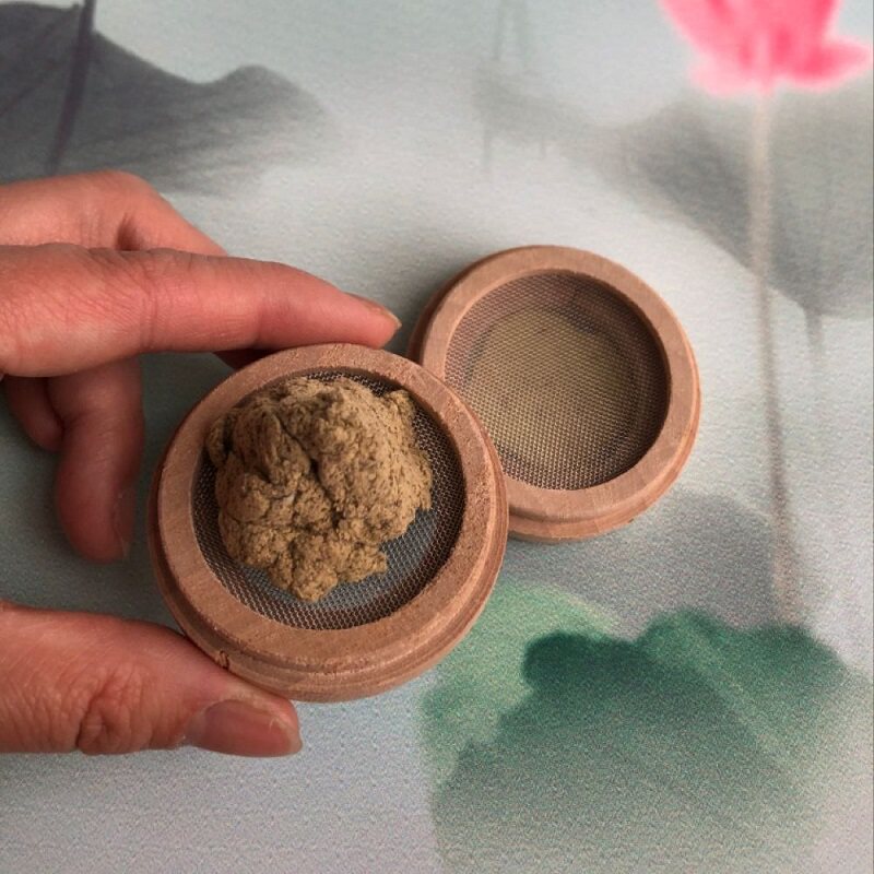 隔物灸隔姜灸艾灸器具小木托脐灸熏肚脐艾草艾绒熏艾理疗宫寒妇科