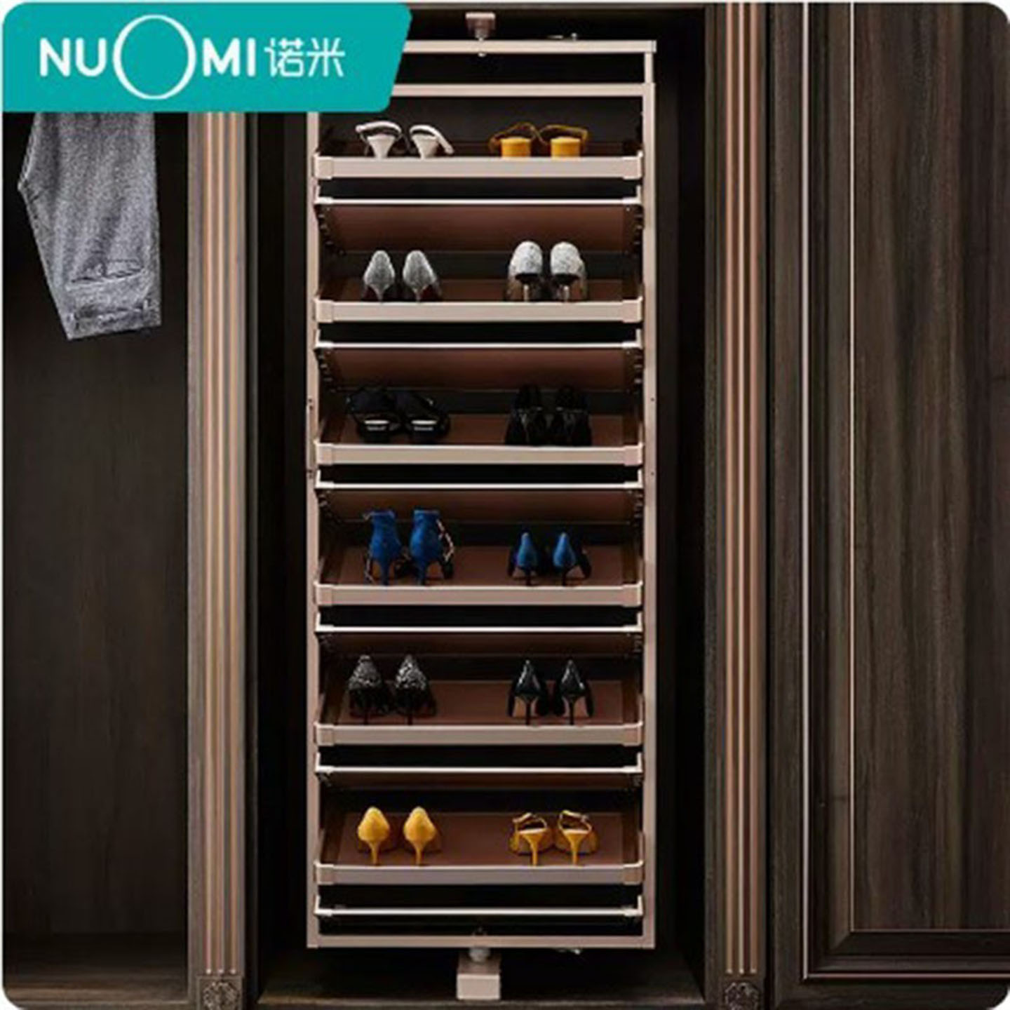 衣柜推拉豪华旋转鞋架质保十年