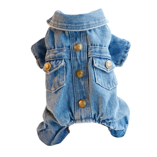 狗狗衣服秋冬装厚款猫咪帅气牛仔棉衣水洗情侣小型犬泰迪宠物4928