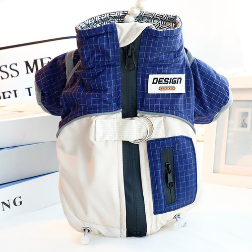 可牵引 背部拉链设计 夹棉保暖