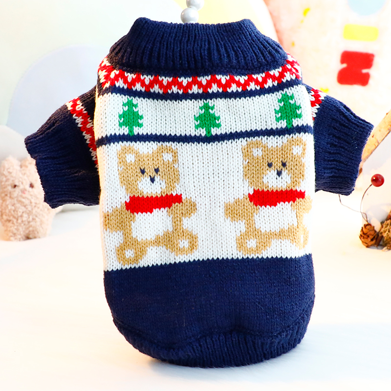 Accope猫咪狗狗森林小熊毛衣