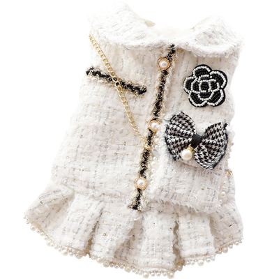 Accope猫咪狗狗名媛小香背包冬裙