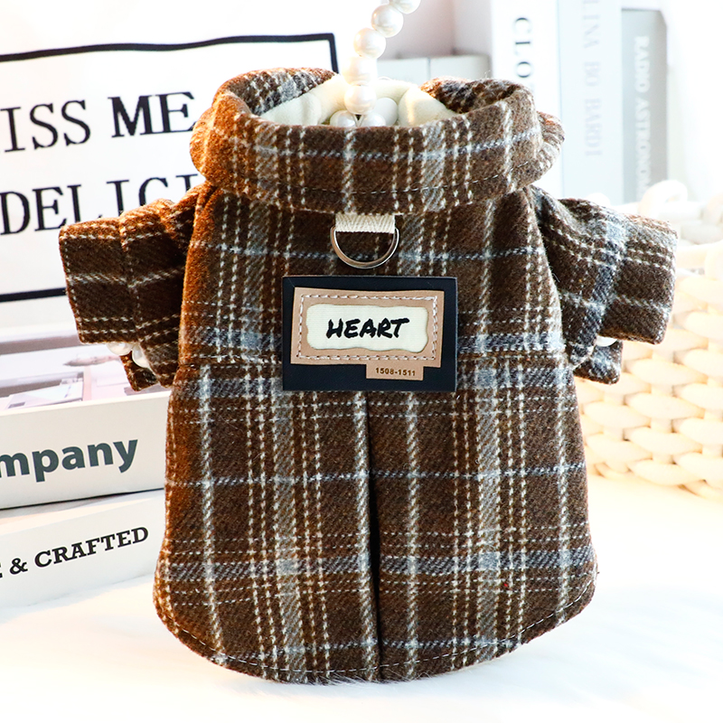 可牵引 英伦学院风 男女猫咪狗狗都能穿