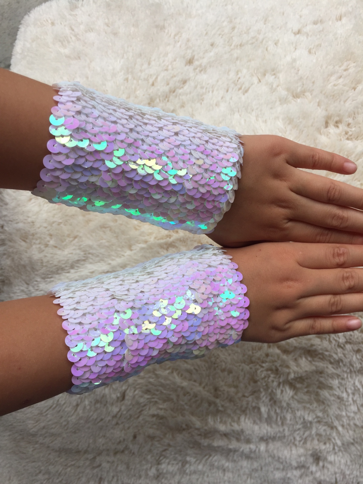 欧美派对舞蹈表演亮片手腕花闪闪手腕带广场舞六一儿童节闪亮手环