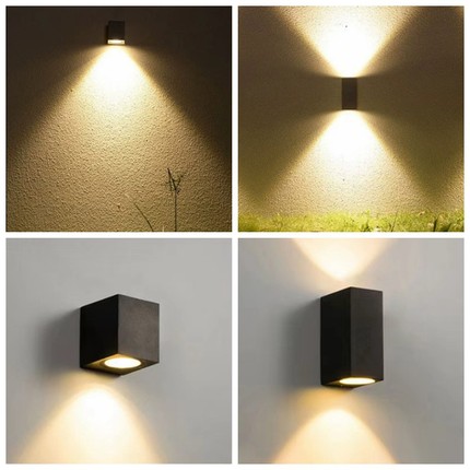 led中式户外壁灯防水双头单头外墙阳台简约现代庭院室外围墙墙灯