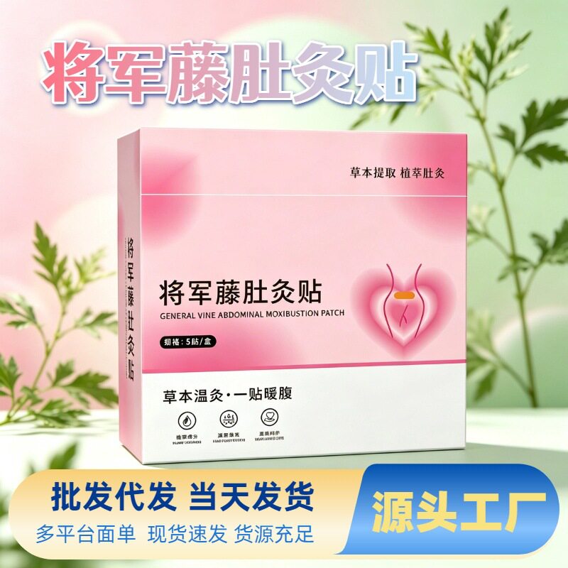 批发将军藤肚灸贴草本腰腹贴热敷肚脐贴蒸汽热敷艾灸贴发热贴暖贴