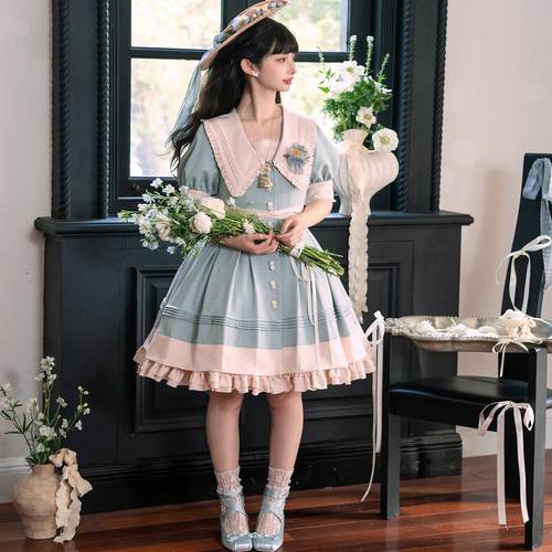 【时之神殿lolita】+已截团5月尾款+忒修斯之船+短袖做旧面料OP+