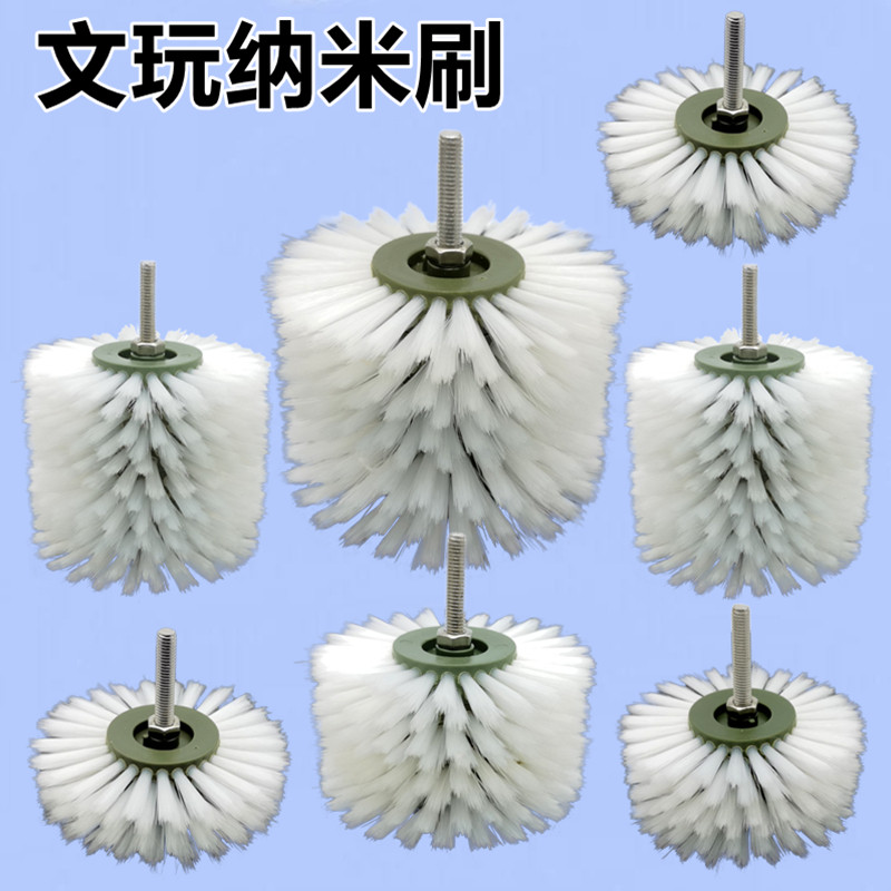 文玩工具电动软毛纳米刷金刚菩提橄榄核桃抛光清理包浆不掉毛刷头