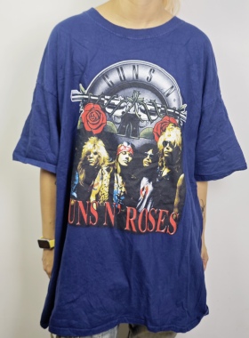 VintageTee古着短袖孤品乐队摇滚赛车做旧水洗海淘带回正品现货