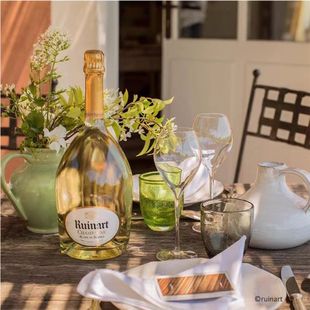 正品行货法国汝纳特汇雅白中白香槟Ruinart blanc de blancs750ML